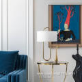 Oval line lamp body fabric lampshade table lamp